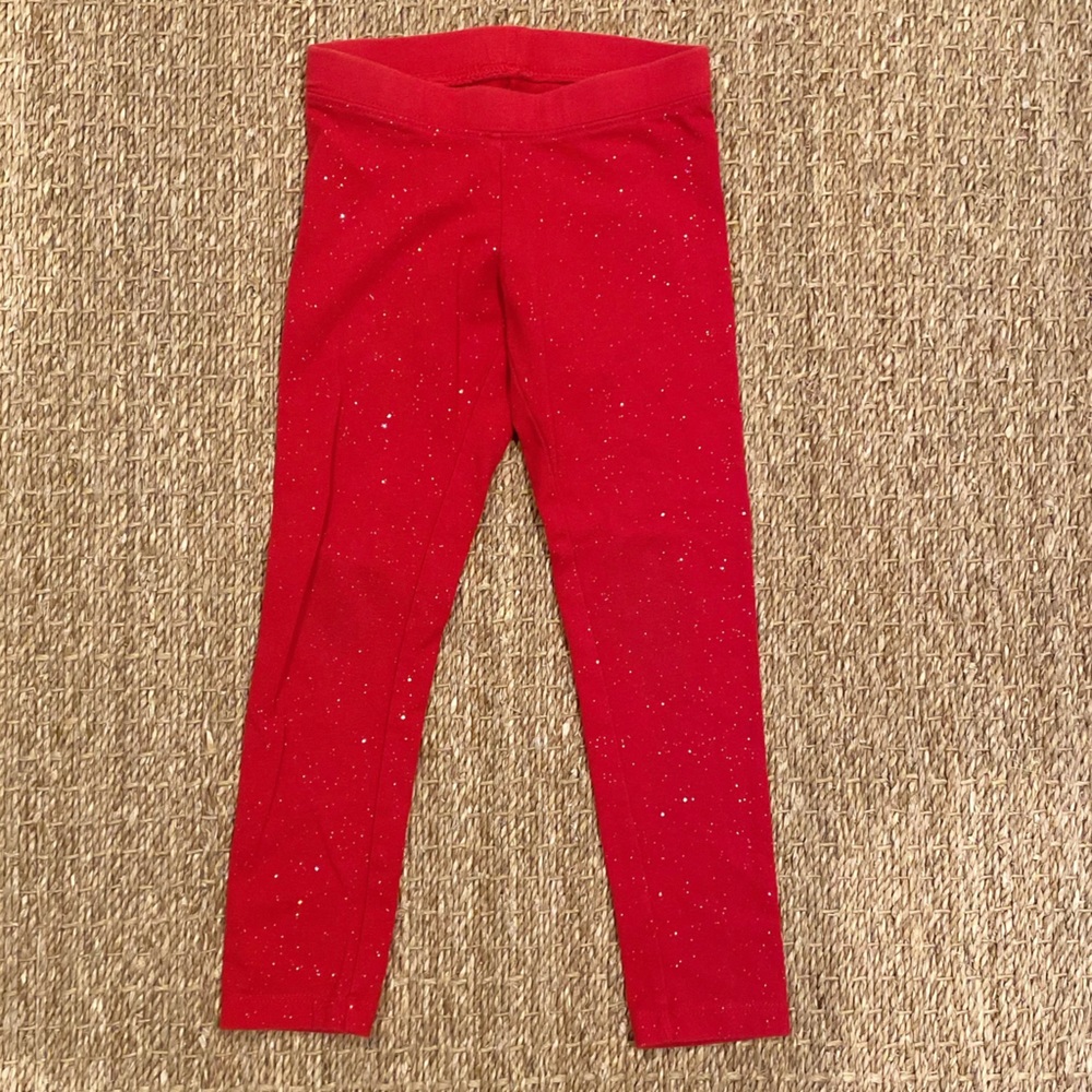 Cat & Jack Red Sparkle Leggings
